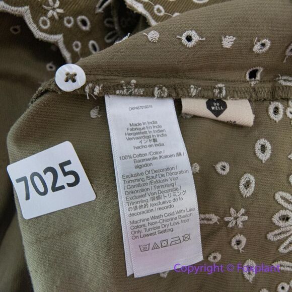 New! Madewell Embroidered Corduroy Square-Neck Mini Dress,‎ size M - Picture 14 of 16